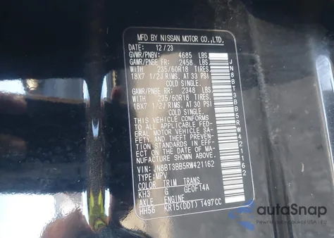 2024 Nissan Rogue Sv Intelligent Awd z USA, uszkodzony, nr VIN JN8BT3BB5RW421162